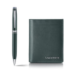 Contemporary Verdant Ballpoint Pen with Verdant Dual Compartment Wallet Gift Set