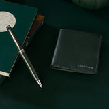 Contemporary Verdant Ballpoint Pen with Verdant Dual Compartment Wallet Gift Set