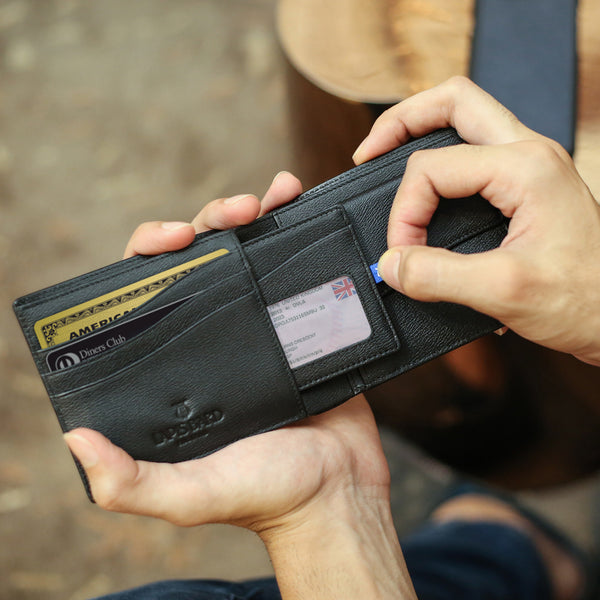 Lapis Bard Belgravia 6cc Credit Card Holder - Black